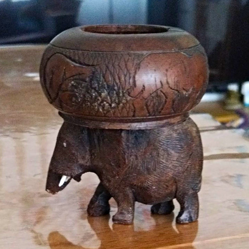 Hand carved wooden - wooden, elephant