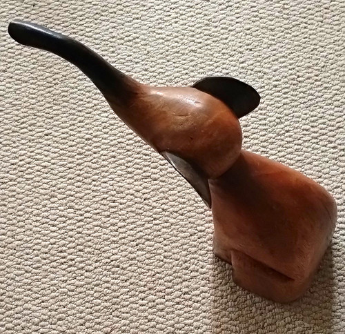 Hand carved wooden - wooden, elephant