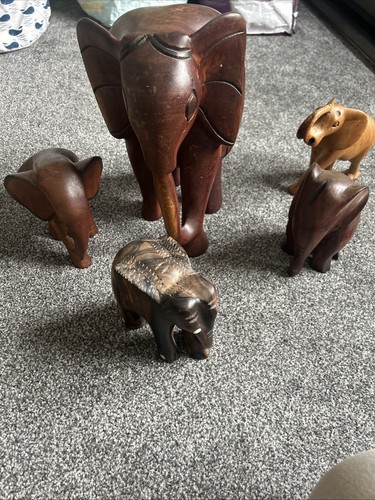 Hand carved wooden elephant - hand,