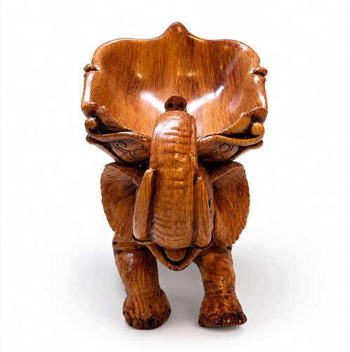 Carved wooden elephant - carved,