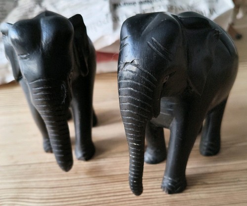 Two hand carved - carved, ebony