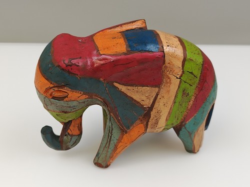Hand carved and painted wooden - hand,