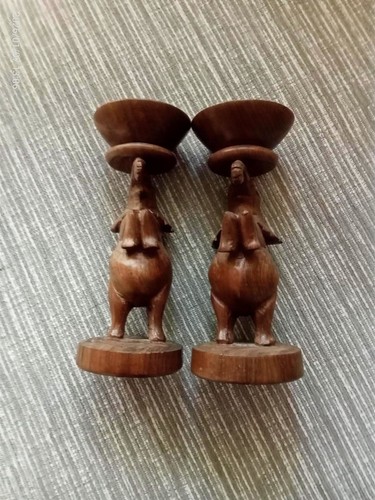 Wooden african elephant - wooden,