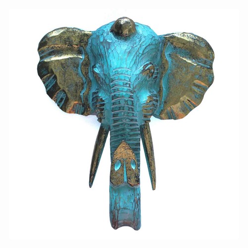 Large carved wooden elephant - carved,