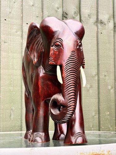 Wooden elephant 35x31cm - wooden,