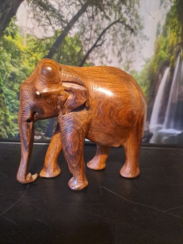 Vintage hand carved wooden - carved,