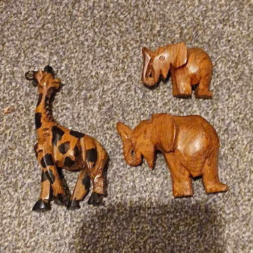 Carved wooden safari - wooden, animal