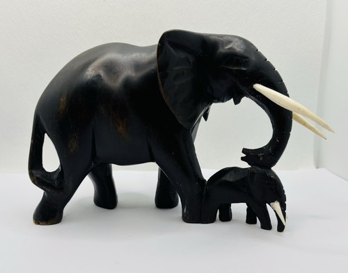 Hand carved wooden elephant - carved,