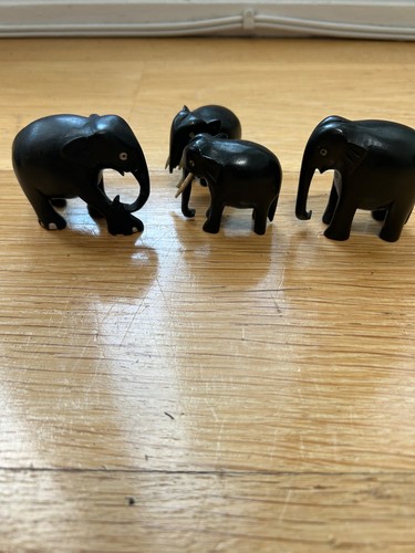 Vintage hand carved ebony - 4,