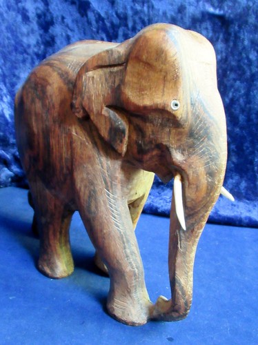 Hand carved wooden elephant - hand,