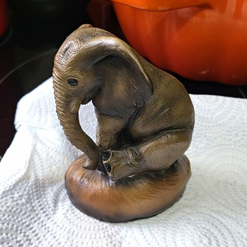 Feathers wooden elephant - feathers,