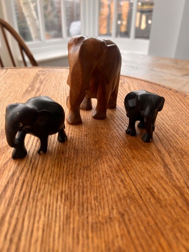 Wooden elephants models - wooden,