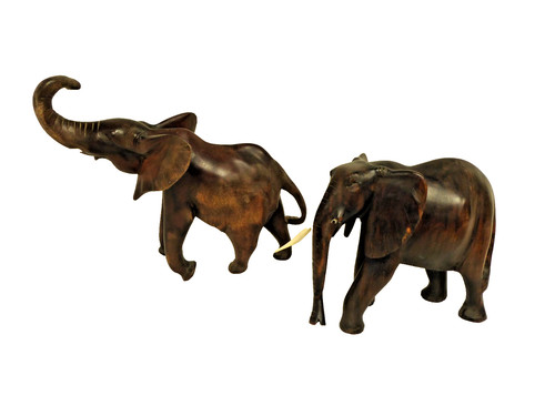 Vintage carved wooden - x2,