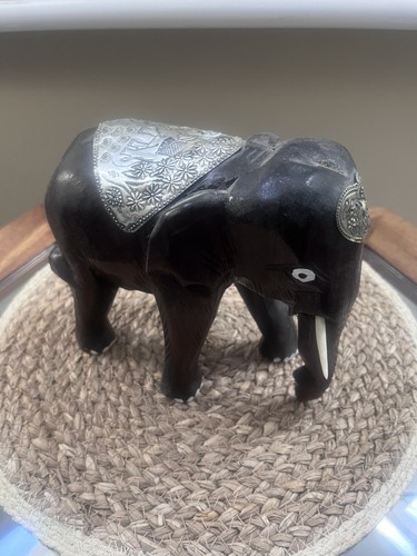 Wooden elephant ornament - elephant, hand