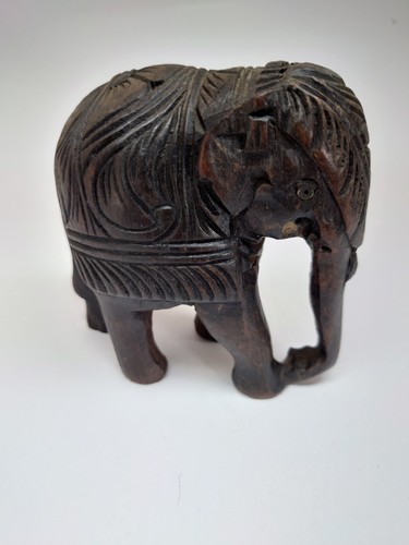 Carved wooden asian elephant - asian,