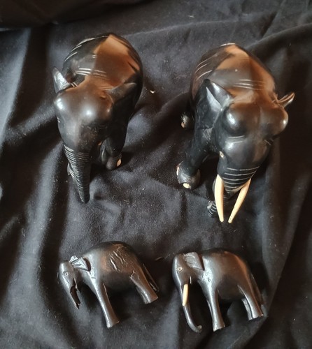 Vintage hand carved ebony - x,