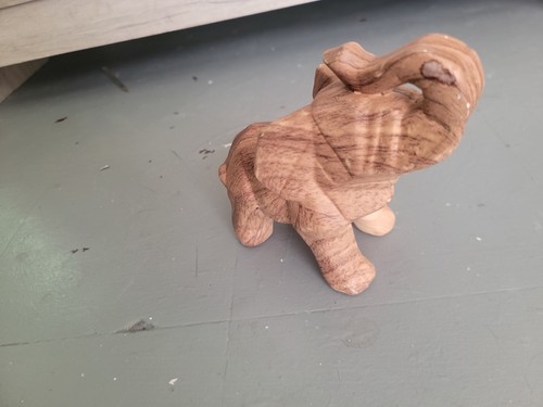 Wooden style elephant - wooden, ornament