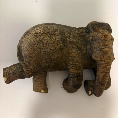 Elephant wooden ornament - elephant,