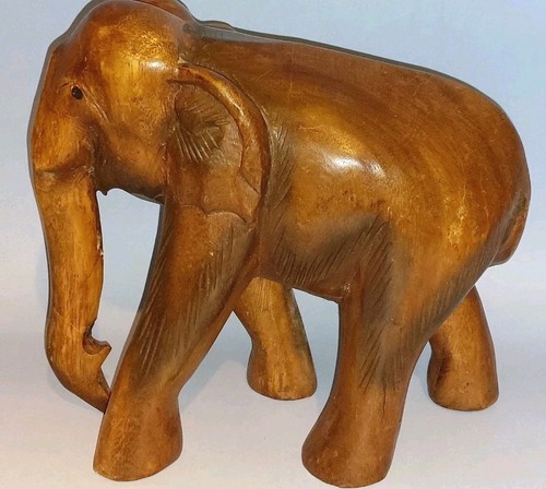 Vintage wooden elephant - vintage,