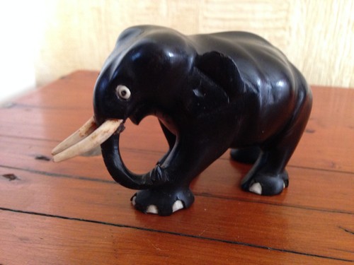 Small vintage black ebony - small,