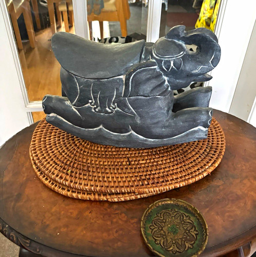 Hand carved wooden elephant - hand-carved,