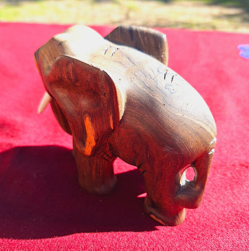 Carved wooden elephant - carved,