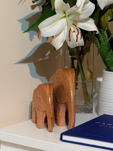 Wooden elephant figures 5 - wooden,
