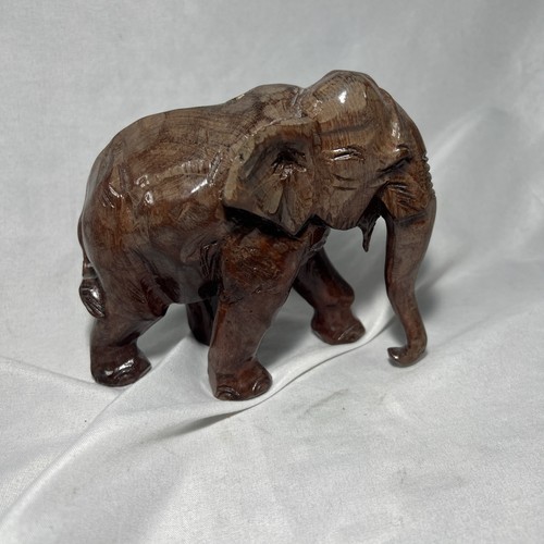 Vintage elephant hand carved - vintage,