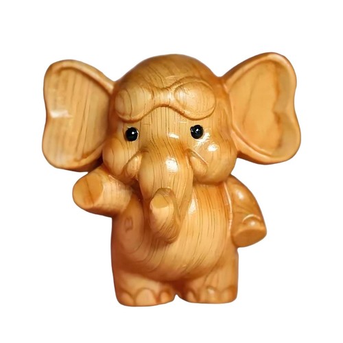 Wooden elephant figurine - wooden,