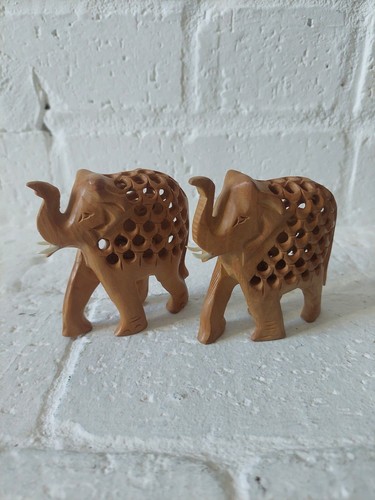 Pair unmarked elephant - pair,