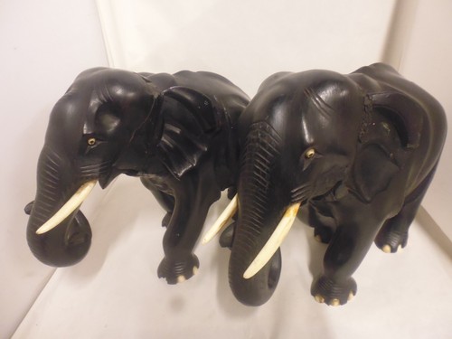 Set vintage black wooden - 2,