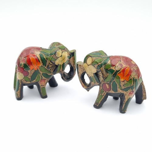 Vintage handpainted elephants - handpainted,