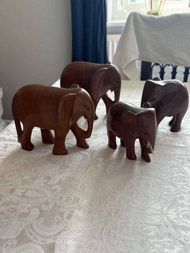 Hand carved wooden - wooden, elephant
