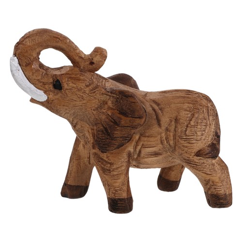 Wooden elephant figurine - wooden,