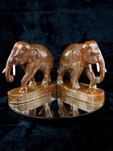 Hand wooden carved elephant - hand,
