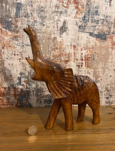 Wooden elephant ornament - elephant, –