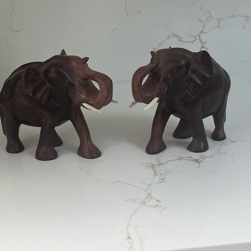 Wooden elephant handcarved - wooden,