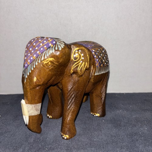 Wooden elephant ornament - elephant,