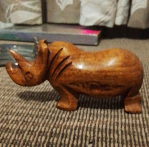 Hand carved wooden elephant - hand,