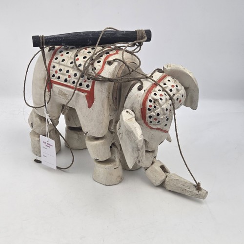 Vintage wooden elephant - wooden,