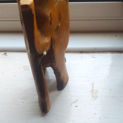 Carved wooden elephant - carved,