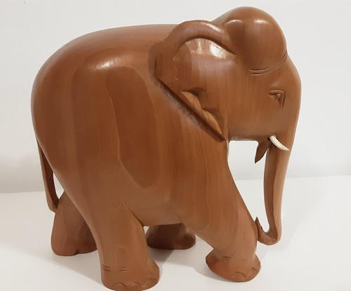Wooden carved elephant - wooden,